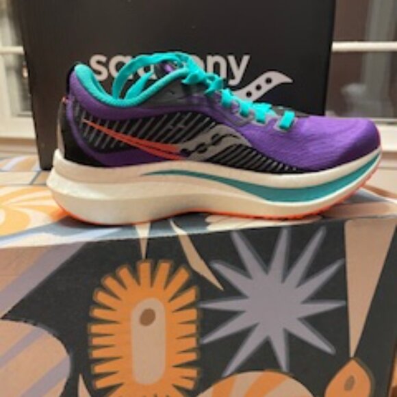 SAUCONY WOMEN'S ENDORPHIN SPEED 2 RUNNING SHOE, CONCORD/JADE, 5 - NIB - NWT - Picture 9 of 14